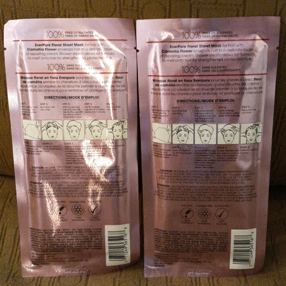2 New L'Oreal Ever Pure Hair Sheet Masks - Picture 2 of 2